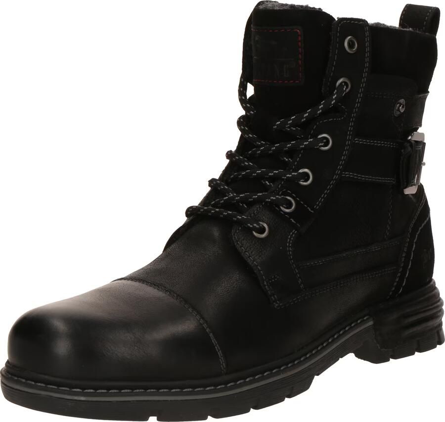 MUSTANG Veterboots zwart