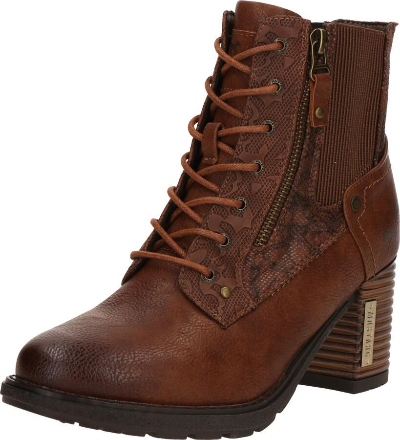 Mustang Veterschoenen Hak Veterschoenen Hak cognac - Foto 6