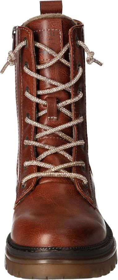 Mustang Shoes Veterschoenen enkellaars hakken met praktische ritssluiting