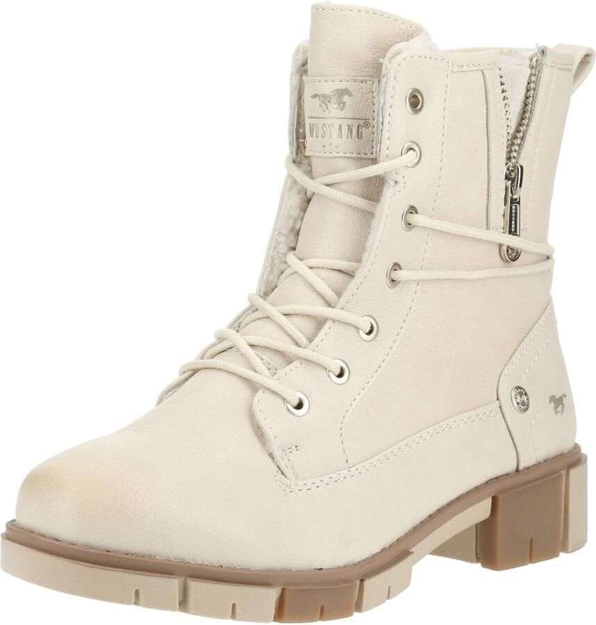 MUSTANG Veterlaarsjes 'Veterschoenen Hoog' offwhite - Foto 9