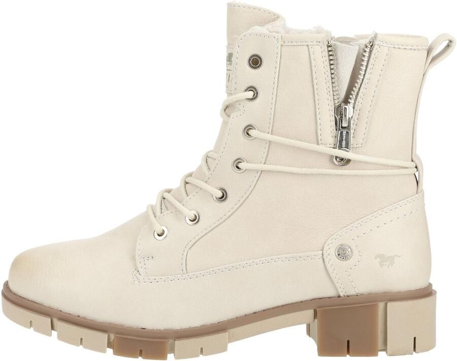 MUSTANG Veterlaarsjes 'Veterschoenen Hoog' offwhite - Foto 11