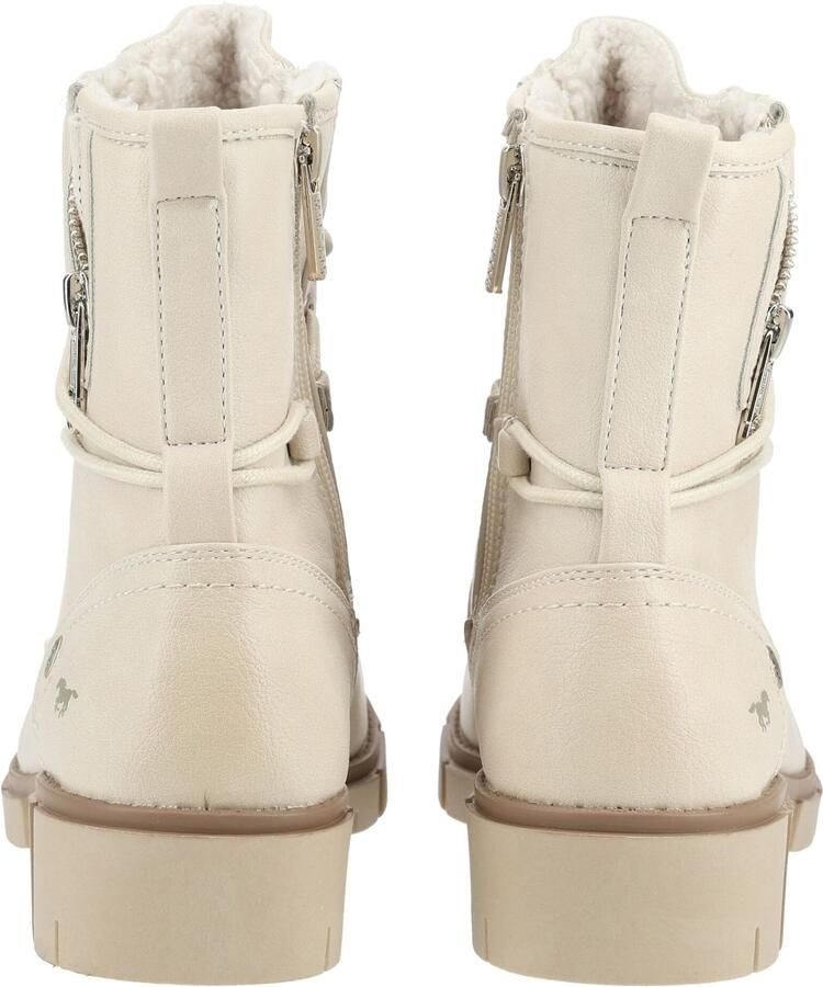 MUSTANG Veterlaarsjes 'Veterschoenen Hoog' offwhite - Foto 4