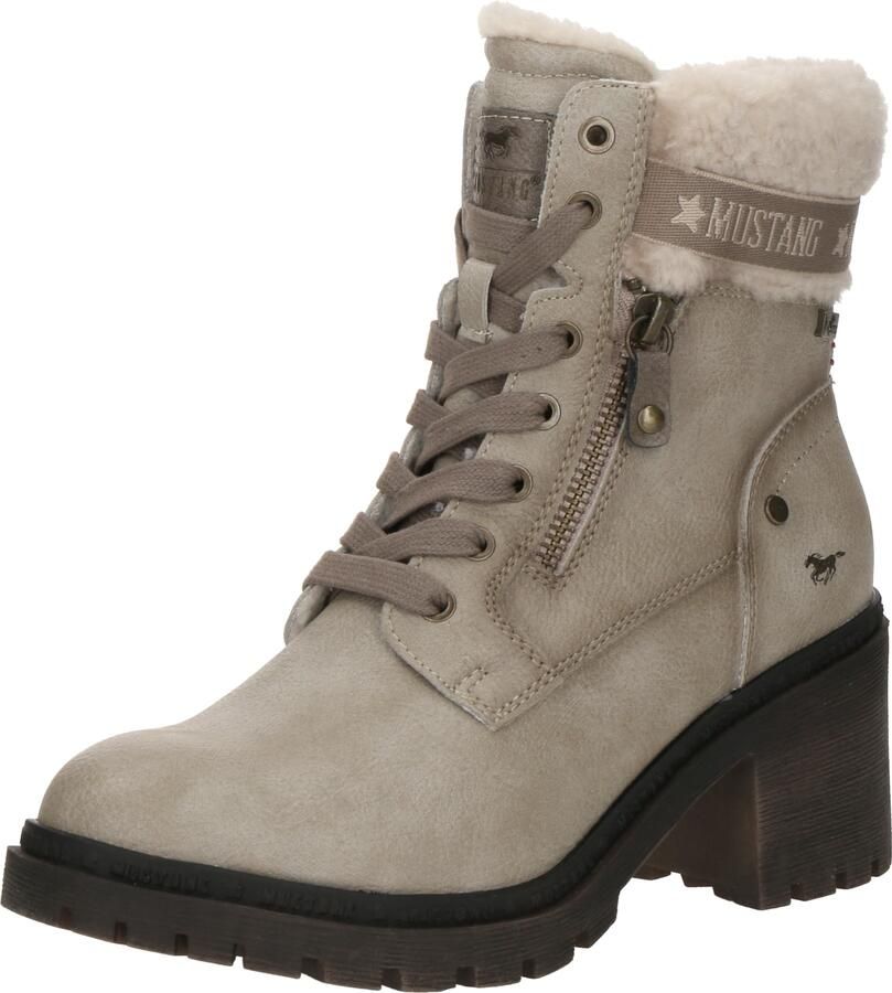 MUSTANG Veterlaarsjes 'Leila' donkerbeige