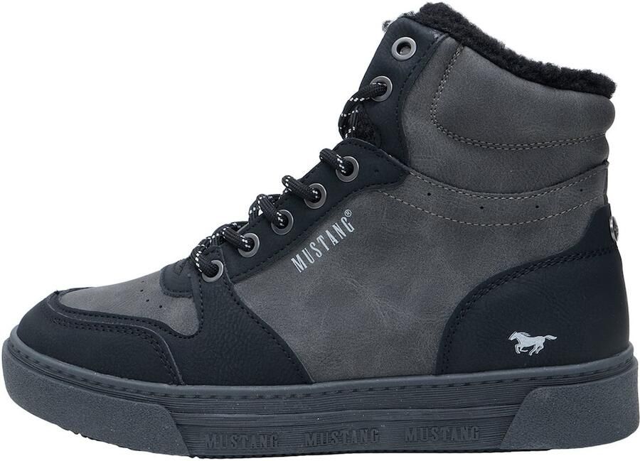 Mustang dames high-top sneaker gevoerd zwart 15M0212005 - Foto 2