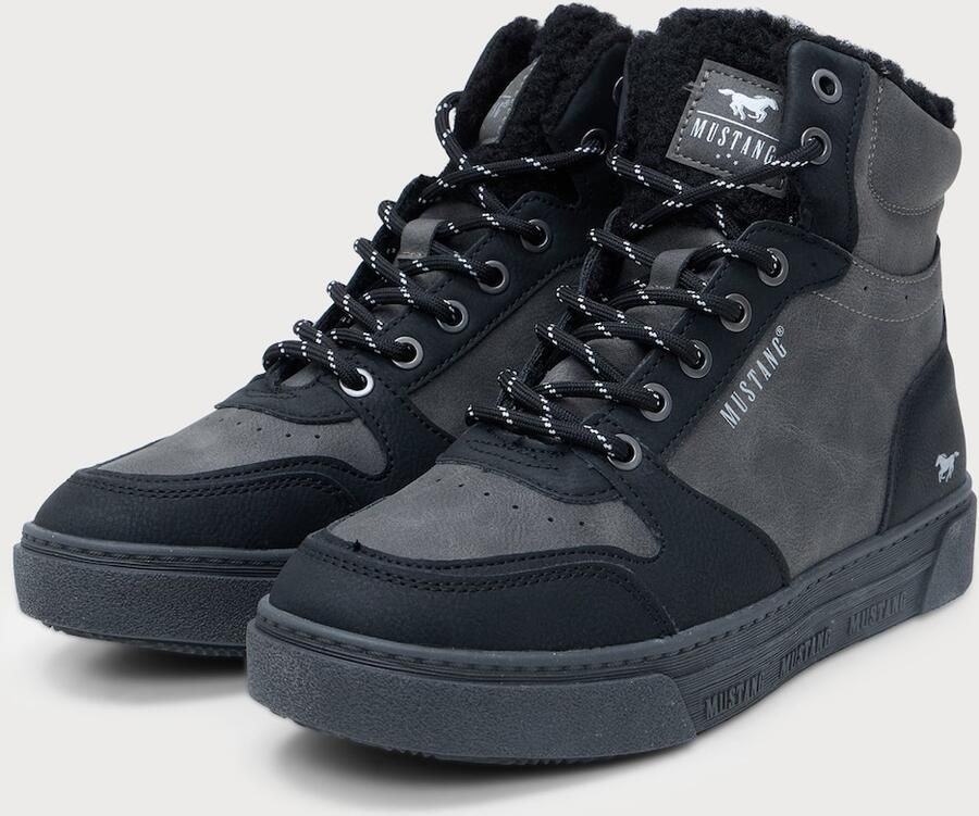Mustang dames high-top sneaker gevoerd zwart 15M0212005 - Foto 7