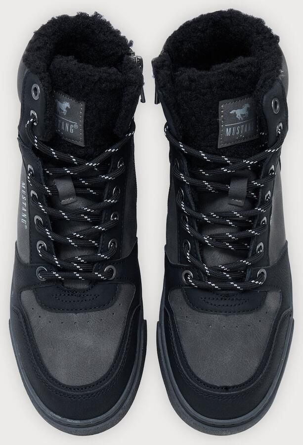 Mustang dames high-top sneaker gevoerd zwart 15M0212005 - Foto 4