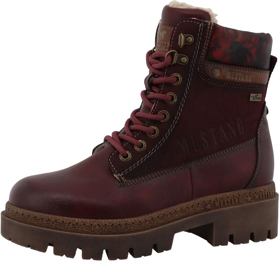 Mustang dames Tex-laarzen gevoerd bordeauxrood 36M0062005-bordo-multi - Foto 2