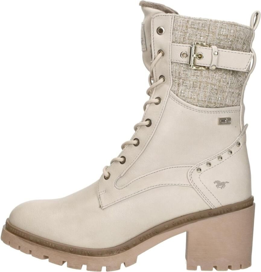 MUSTANG Veterlaarsjes 'Veterschoenen Hak' offwhite - Foto 8