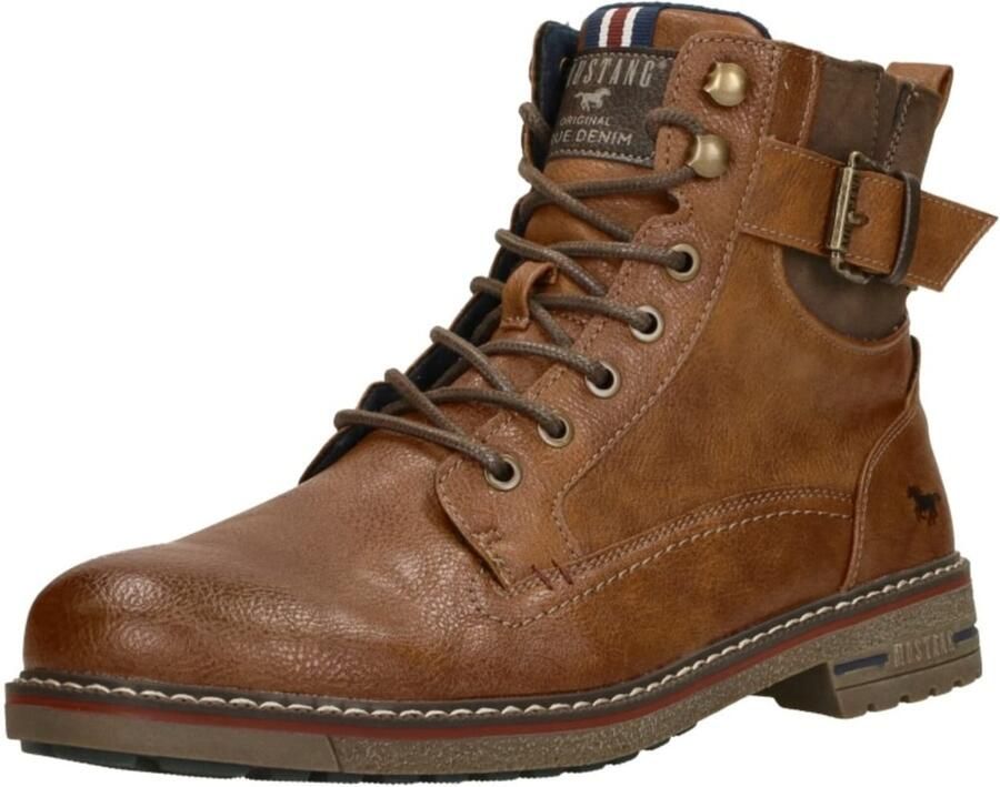 Mustang Shoes Veterschoenen Worker boots herfst schoen laarzen met aantrek lus - Foto 2