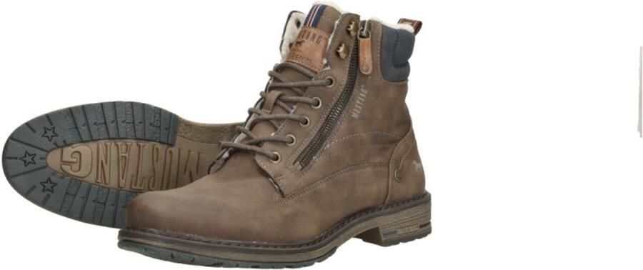 Mustang Shoes Hoge veterschoenen met zijrits voor gemakkelijker instappen - Foto 7