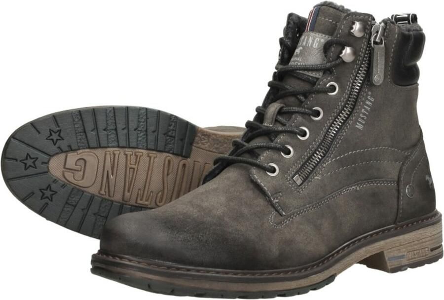 Mustang Shoes Hoge veterschoenen met zijrits voor gemakkelijker instappen - Foto 4
