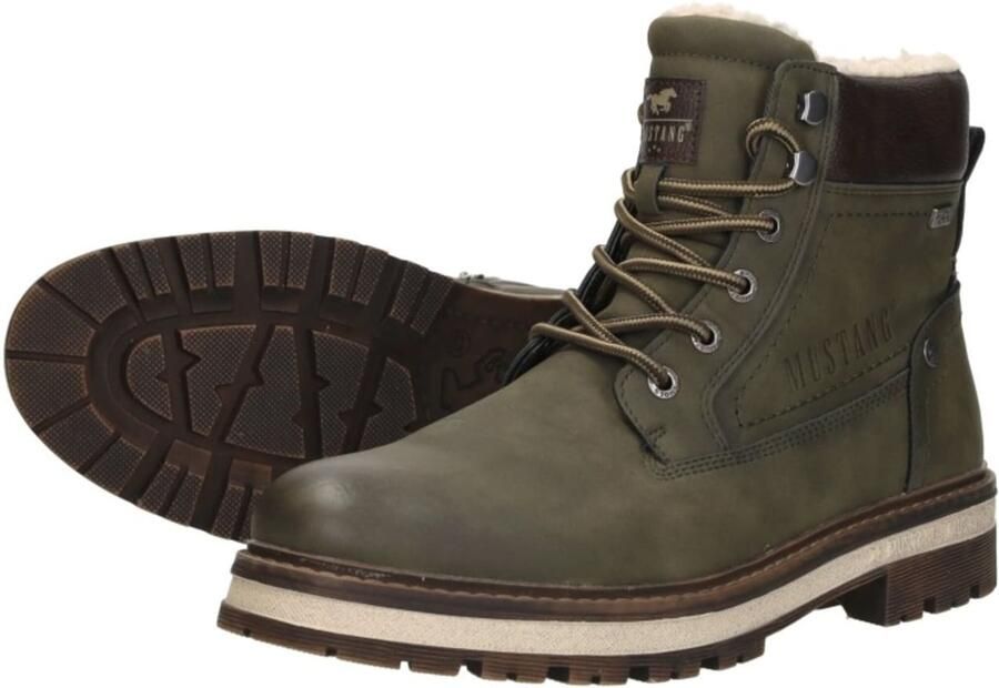 Mustang Veterschoenen Hoog Veterschoenen Hoog Khaki - Foto 9
