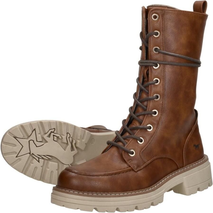 Mustang Shoes Veterlaarsjes zipper boots lace-up boots short boots with block heel - Foto 6