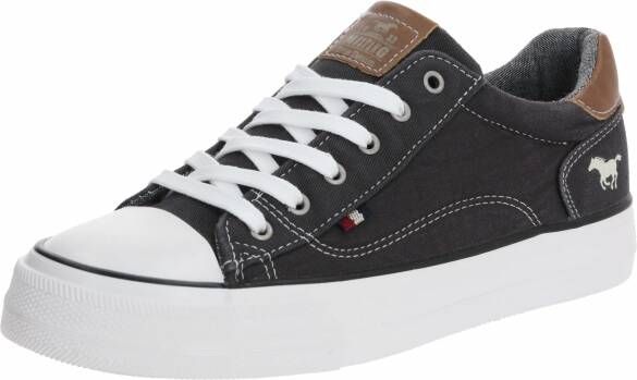 Mustang Shoes plateausneakers met contrastbeleg bij de hiel - Foto 2