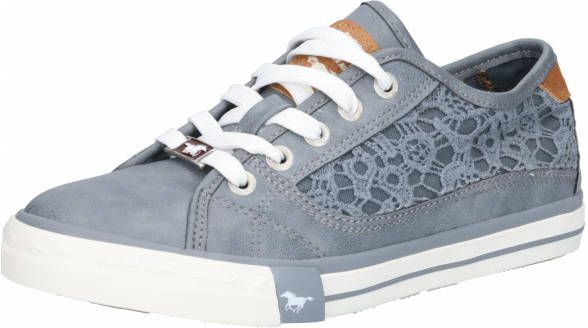 Mustang Sneaker in verfijnde gehaakte look Blauw - Schoenen.nl