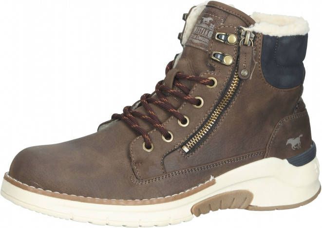 Mustang Shoes Hoge veterschoenen met twee ritssluitingen - Foto 4