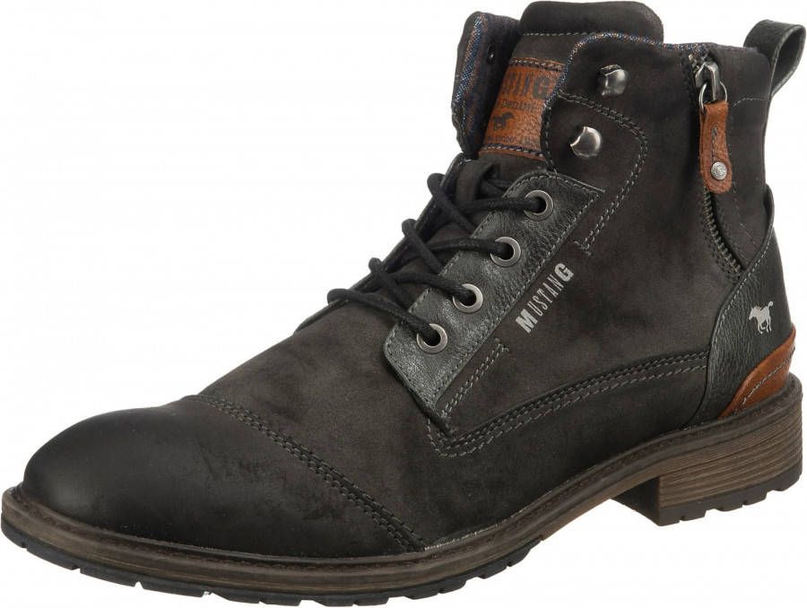 Mustang Shoes Veterschoenen Winterlaarzen casual laarzen met stijlvolle logoprint op de tong - Foto 3