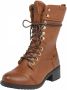 Mustang Veterschoenen Hoog Veterschoenen Hoog cognac - Thumbnail 3