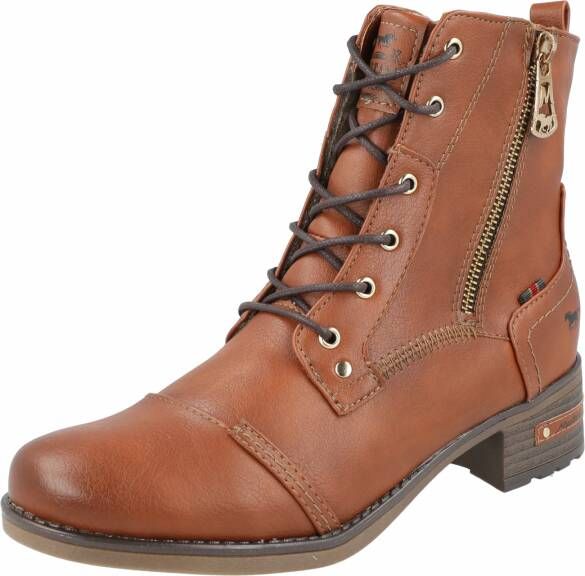 Mustang Veterschoenen Hoog Veterschoenen Hoog cognac - Foto 13