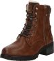 Mustang Warmgevoerde Veterschoenen Brown Dames - Thumbnail 4