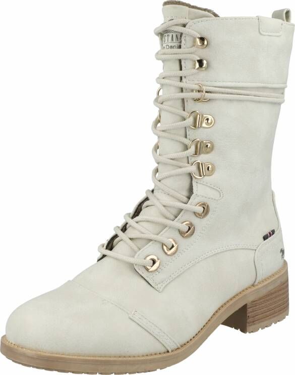 Mustang Veterschoenen Hoog Veterschoenen Hoog gebroken wit - Foto 15