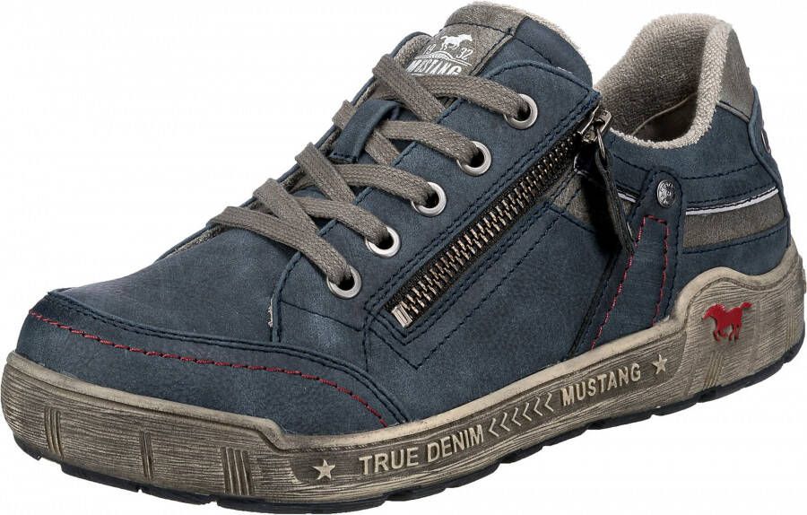 Mustang Sneaker in modieuze used look Blauw - Foto 3