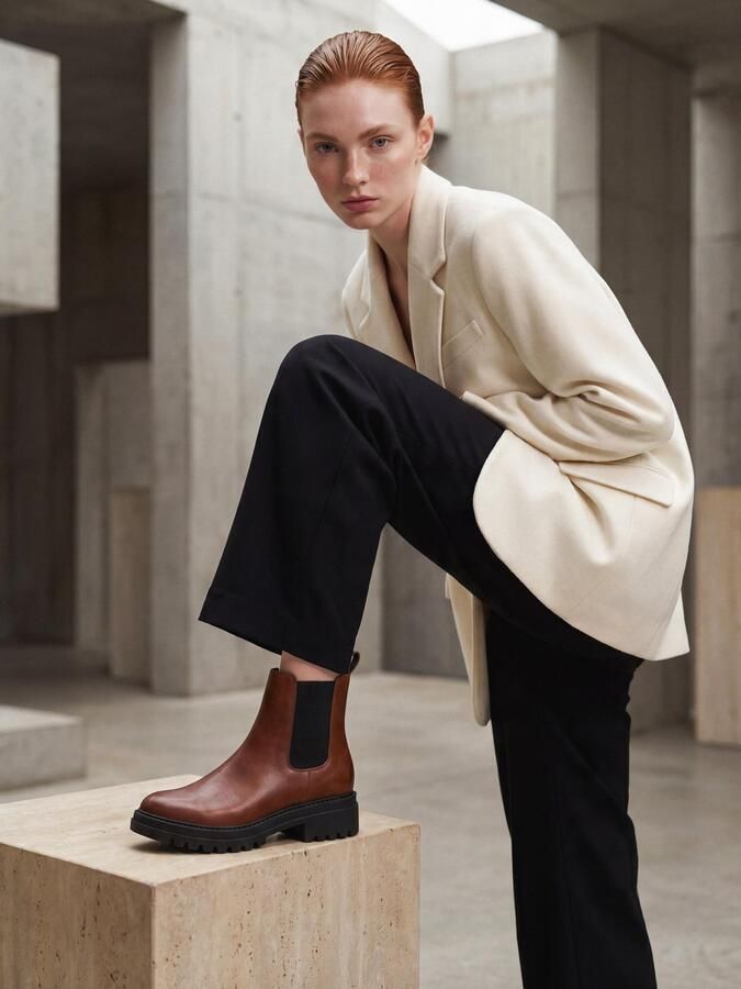 Nae Vegan Shoes Nette schoenen Vegan Chelsea Boots voor Dames Evie Bruin - Foto 3