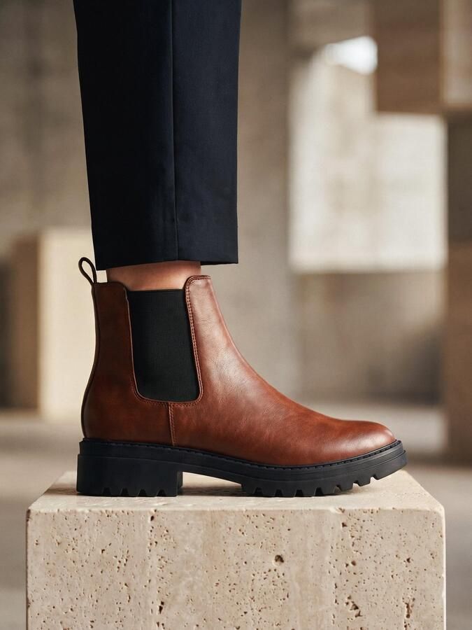 Nae Vegan Shoes Nette schoenen Vegan Chelsea Boots voor Dames Evie Bruin - Foto 5