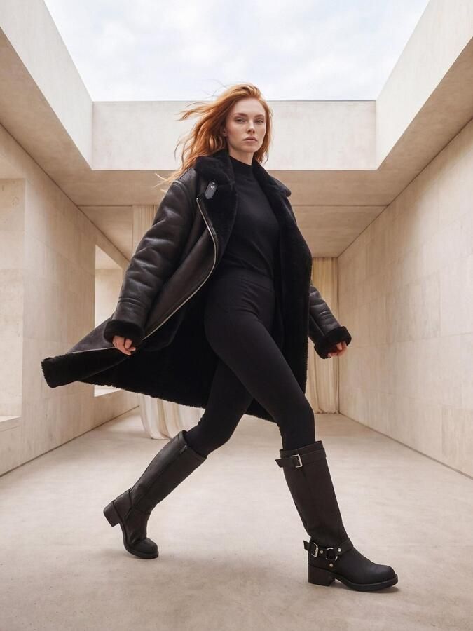 Nae Vegan Shoes Laarzen Vegan Motorlaarzen voor Dames Ruby Zwart - Foto 3