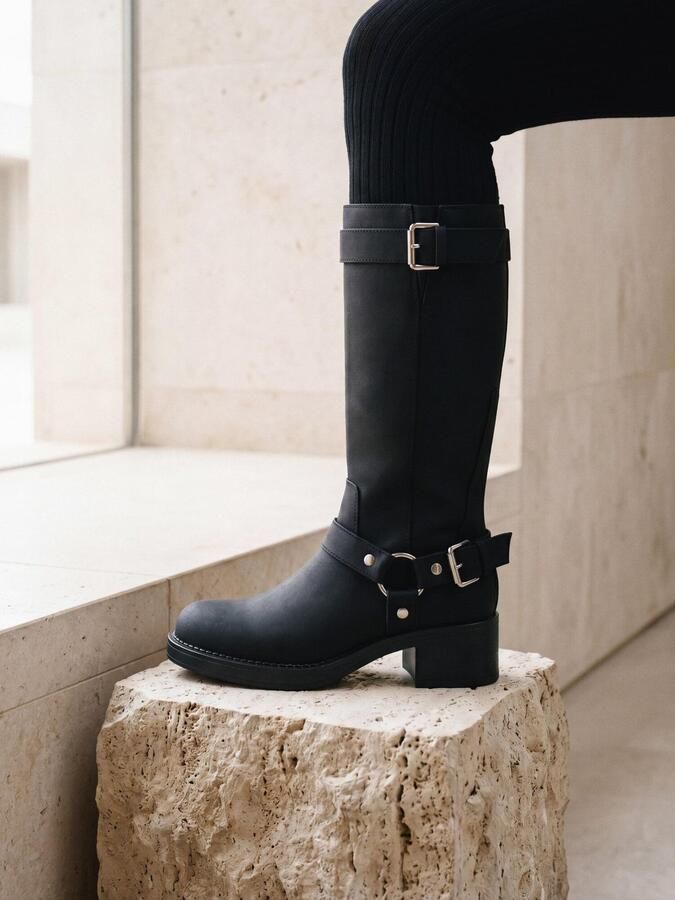 Nae Vegan Shoes Laarzen Vegan Motorlaarzen voor Dames Ruby Zwart - Foto 5