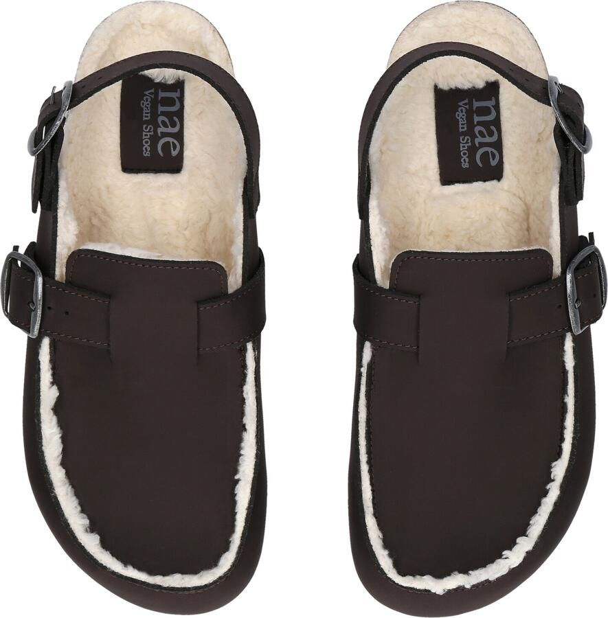 Nae Vegan Shoes Klompen Vegan Winterclogs met Katoenen Voering Medan Bruin - Foto 3