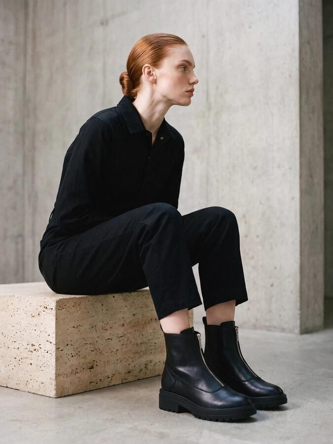 Nae Vegan Shoes Nette schoenen Vegan Enkellaarzen voor Dames Becca Zwart - Foto 5