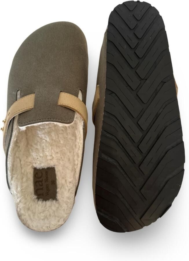 Nae Vegan Shoes Huisschoenen 'Levu' lichtbruin olijfgroen - Foto 5