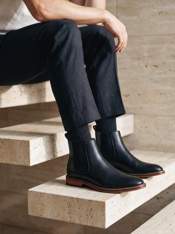 Nae Vegan Shoes Laarzen Vegan Chelsea Boots voor Heren Duncan Zwart - Foto 4