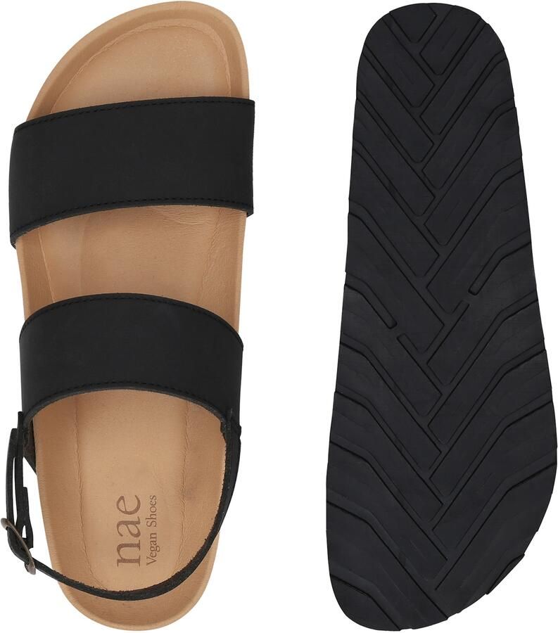 Nae Vegan Shoes Platte sandalen Vegan Sandalen met Zool van Gerecyclede Autobanden Savai Zwart - Foto 3