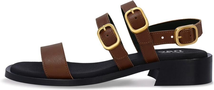 Nae Vegan Shoes Sandalen met hakken Vegan Sandalen voor Dames Vera Bruin