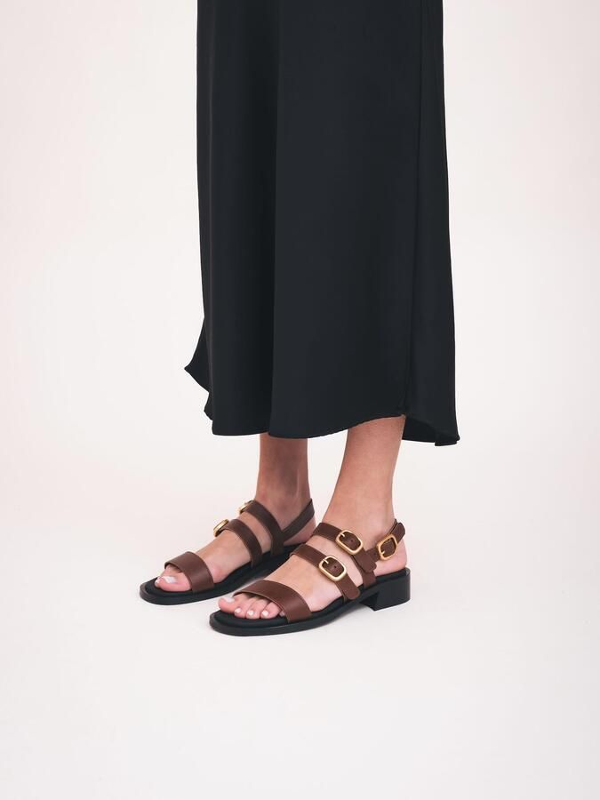 Nae Vegan Shoes Sandalen met hakken Vegan Sandalen voor Dames Vera Bruin - Foto 3