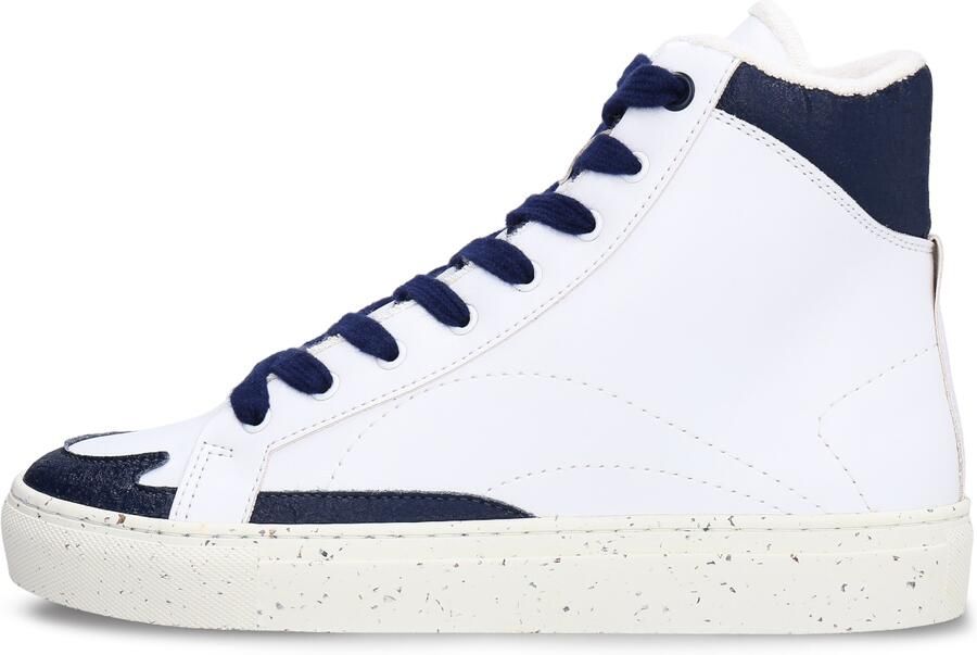 Nae Vegan Shoes Sneakers hoog 'London' blauw wit
