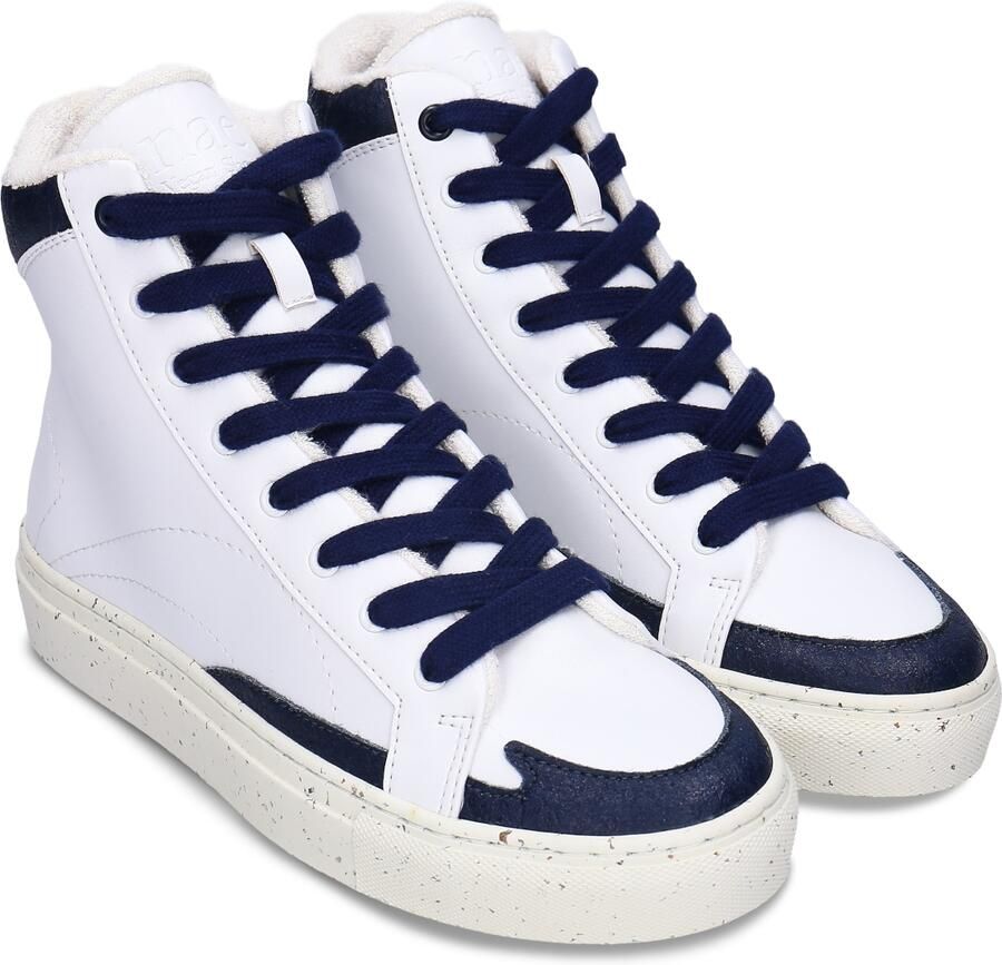 Nae Vegan Shoes Sneakers hoog 'London' blauw wit - Foto 2