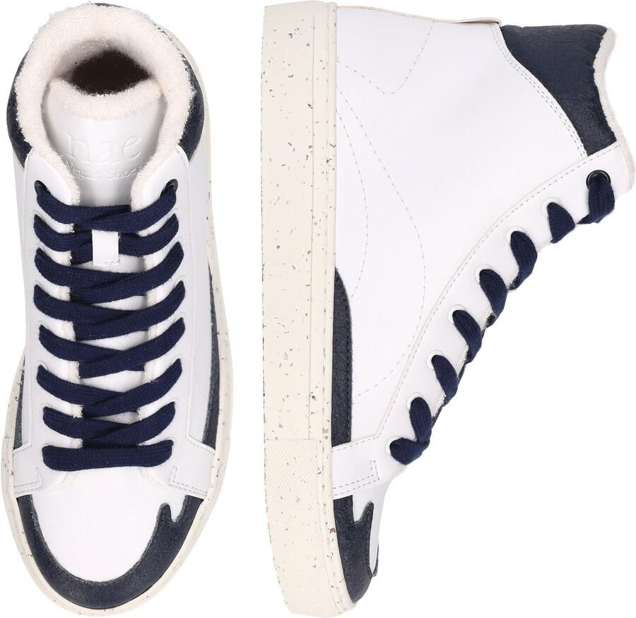 Nae Vegan Shoes Sneakers hoog 'London' blauw wit - Foto 3