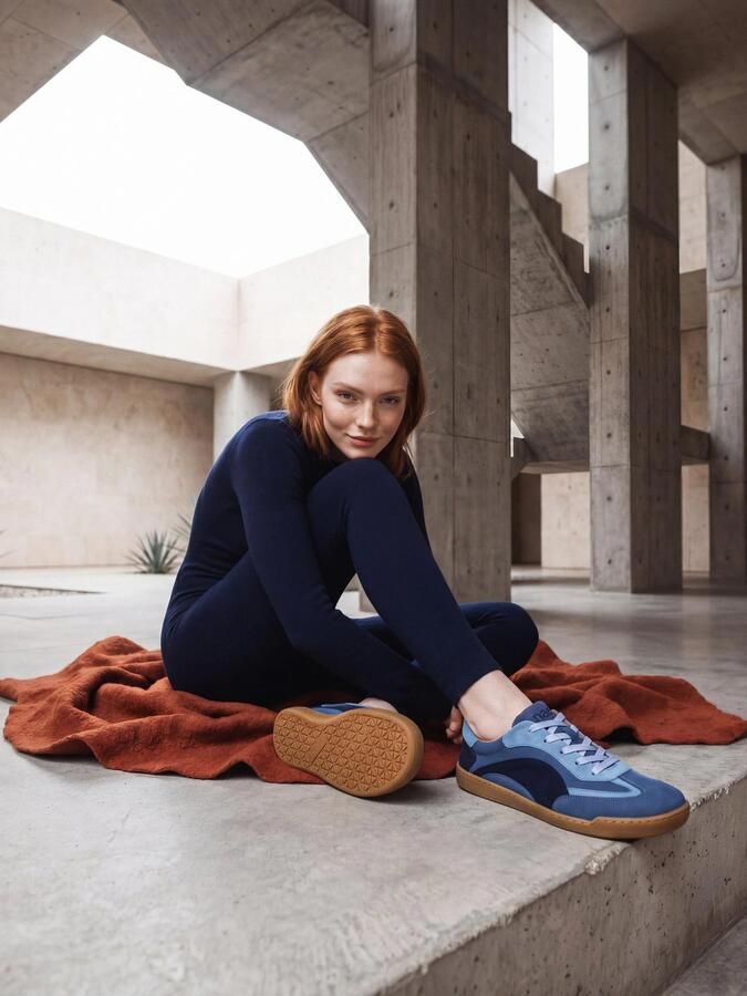 Nae Vegan Shoes Lage Sneakers Vegan Barefoot Sneakers Aya Blauw - Foto 4