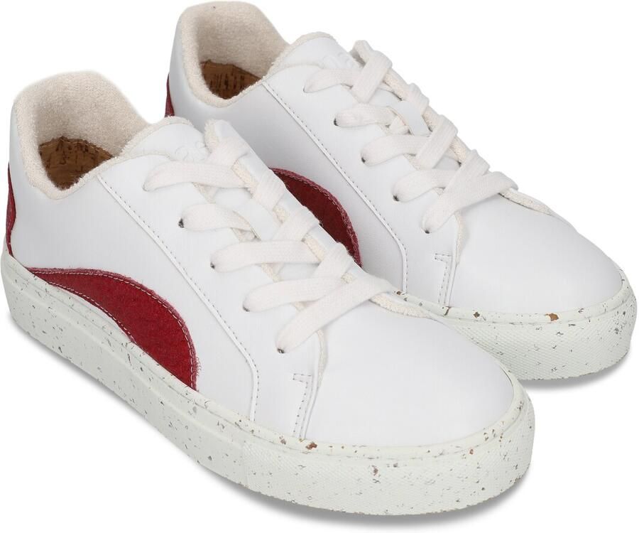 Nae Vegan Shoes Sneakers laag 'Berlin' rood wit - Foto 2