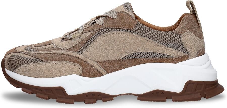 Nae Vegan Shoes Sneakers laag 'Hanoi' bruin ombergrijs lichtbruin
