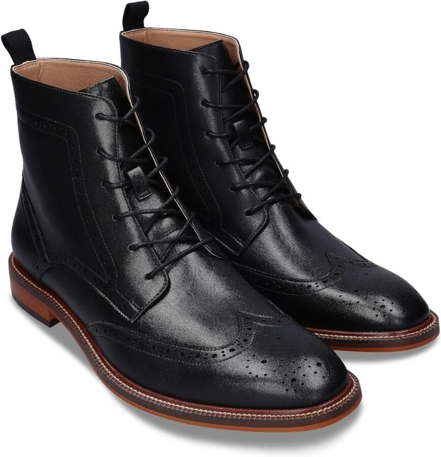 Nae Vegan Shoes Laarzen Vegan Veterboots voor Heren Chase Zwart - Foto 3