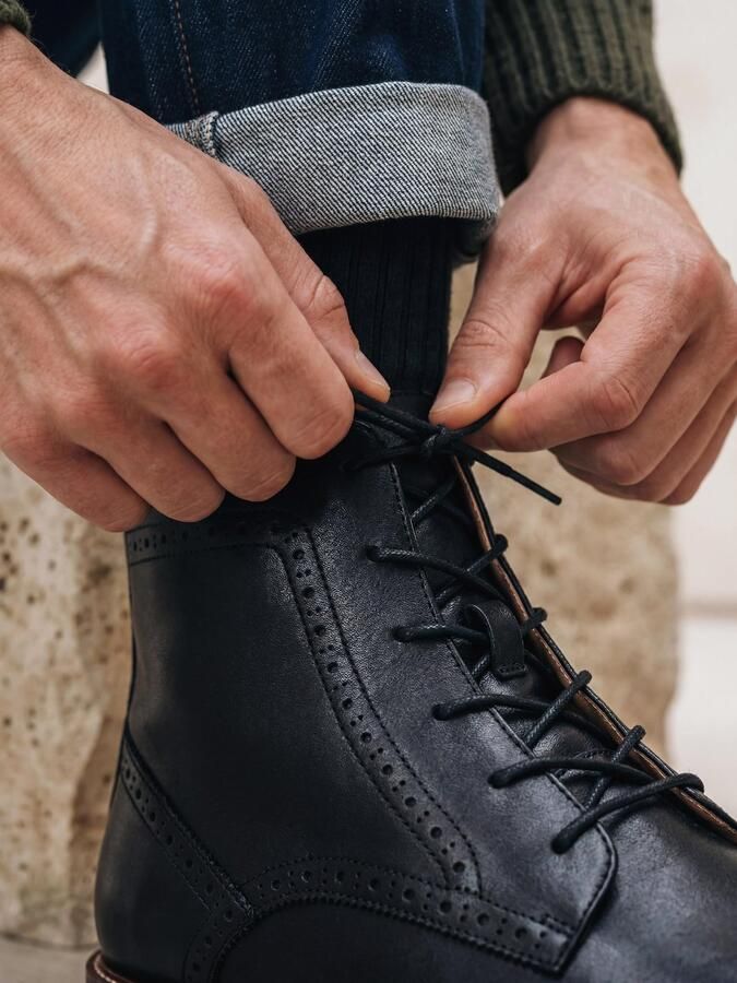 Nae Vegan Shoes Laarzen Vegan Veterboots voor Heren Chase Zwart - Foto 5