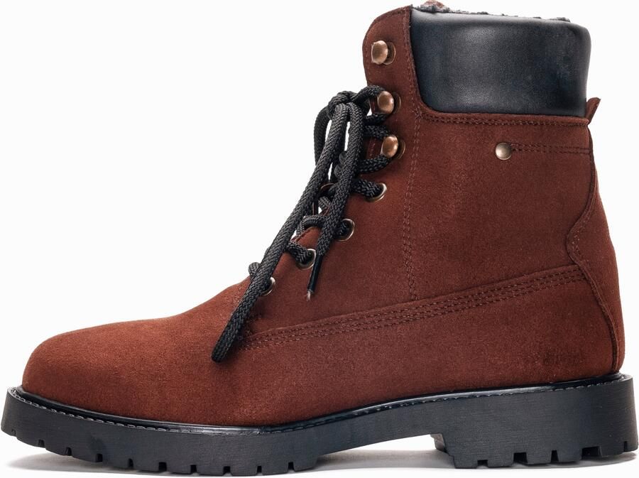 Nae Vegan Shoes Veterboots 'Gadea' roestbruin zwart
