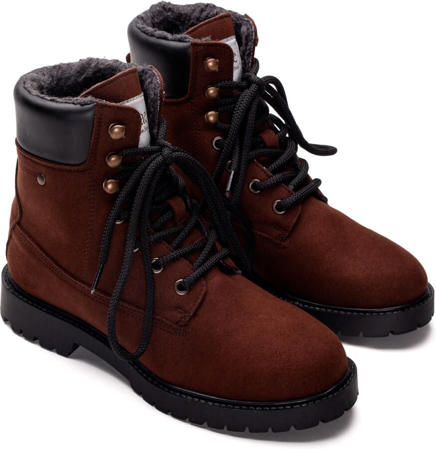 Nae Vegan Shoes Veterboots 'Gadea' roestbruin zwart - Foto 2