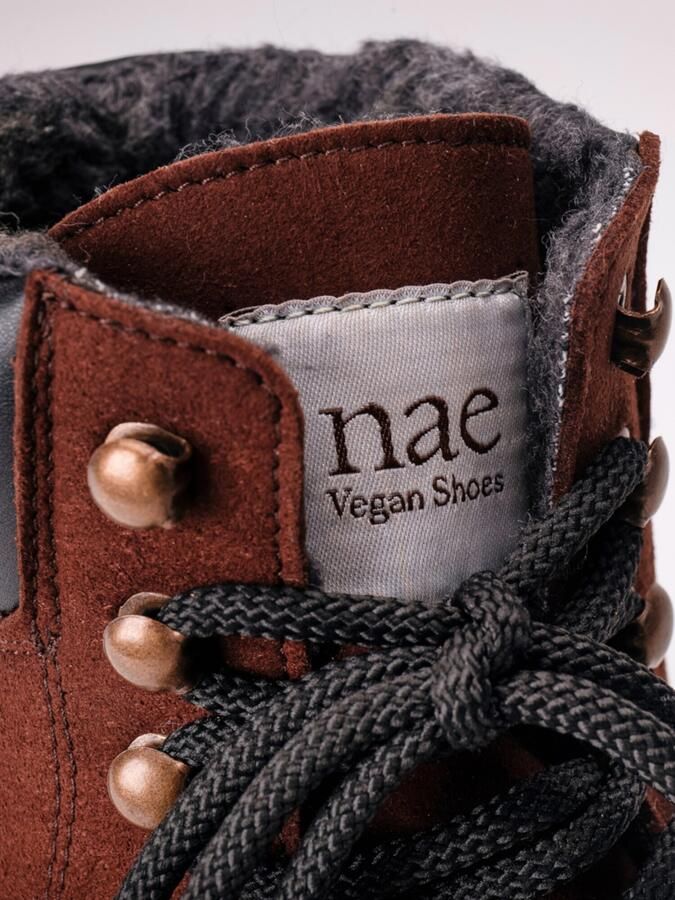Nae Vegan Shoes Veterboots 'Gadea' roestbruin zwart - Foto 3