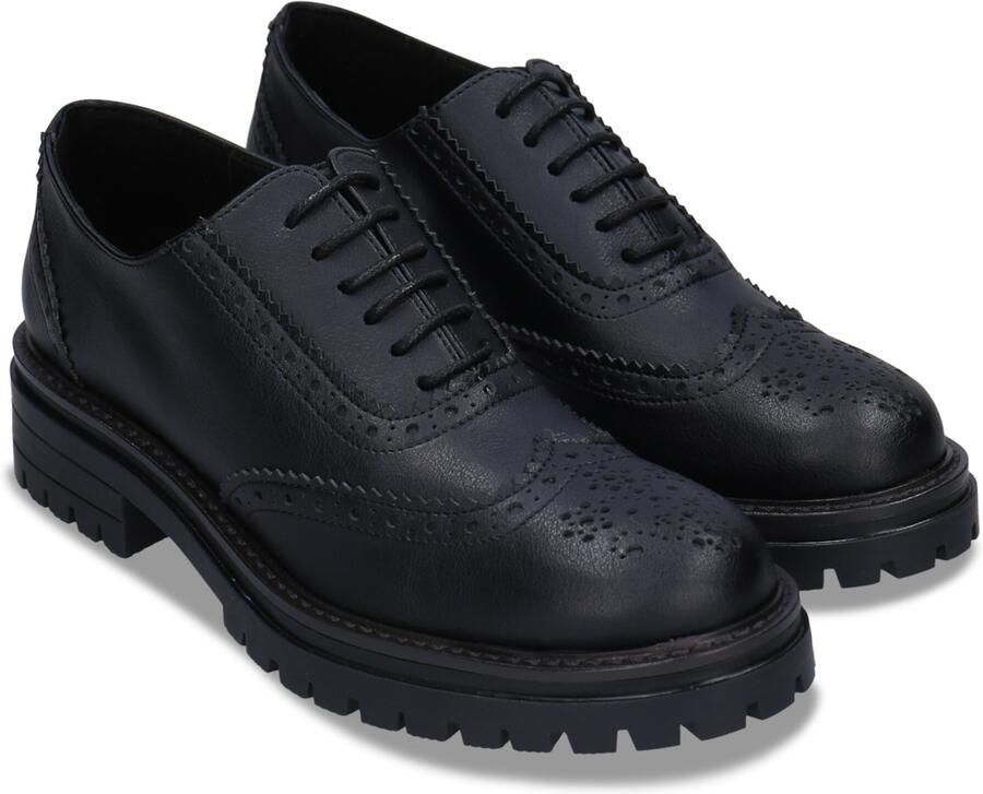 Nae Vegan Shoes Nette Schoenen Vegan Brogue Derby Schoenen voor Dames Grace Zwart - Foto 2