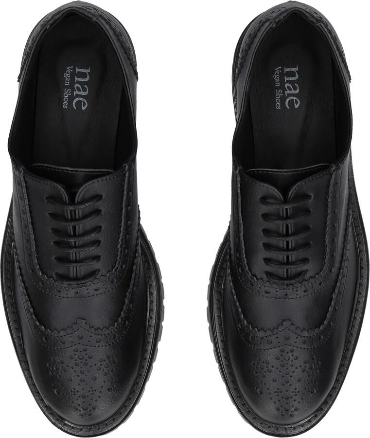 Nae Vegan Shoes Nette Schoenen Vegan Brogue Derby Schoenen voor Dames Grace Zwart - Foto 3